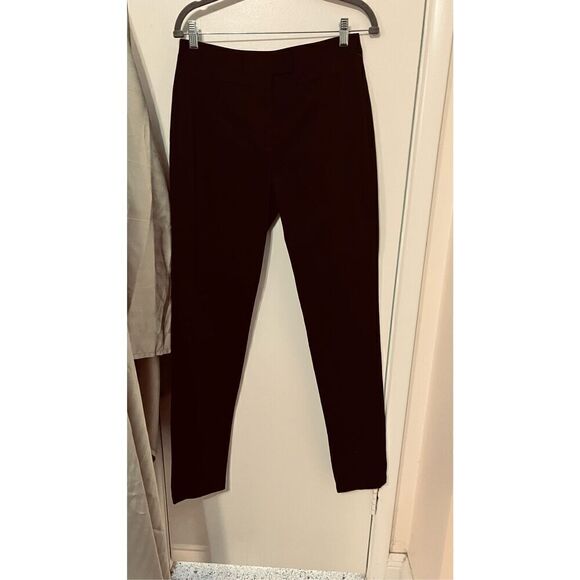 PROENZA SCHOULER BLACK STRETCH PANTS BACK ZIP ANKLES SIZE 6 - Picture 2 of 15